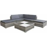 Kvadratiske - Polyrattan Loungesæt vidaXL 42745 Loungesæt, 1 borde inkl. 3 sofaer