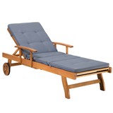 Beliani Solsenge Havemøbel Beliani Acacia Wood Sun Lounger