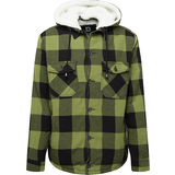 Grøn - Kunstpels - Slim Tøj Brandit Lumber Jacket - Black/Olive