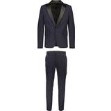 Sort jakkesæt Lindbergh Sustainable Stretch Tuxedo Suit