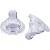 Mam Sutteflasker & Service Mam Anatomic Teat Fast X Flow and Thick Liquid Silicone Pack of 2 Transparent