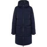 Object Nylon Overtøj Object Quilted Hooded Coat - Sky Captain