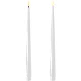 Gul LED-lys Deluxe Homeart Real Flame LED-lys 28cm 2stk