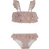 Mini A Ture Guilia Printed UV50 Bikini - Acorn Brown Stripes