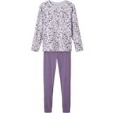 Pyjamasser Børnetøj Name It Jersey Nightset - Purple Heather