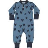 Geggamoja Pyjamasser Geggamoja Rib Pajamas - Blue Heart