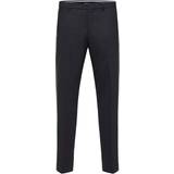 Selected 48 - Polyester Bukser & Shorts Selected Homme Sorte slim fit-habitbukser-Black Black