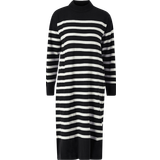 Stribede - XXL Kjoler Vila Midi Knitted Dress - Black