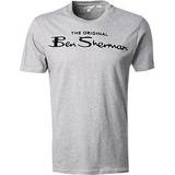 Ben Sherman T-shirts & Toppe Ben Sherman T-shirts m. korte ærmer SIGNATURE FLOCK TEE Grå