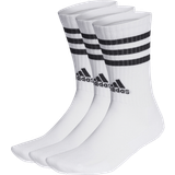 Adidas Dame Undertøj adidas 3-Stripes Cushioned Crew Socks 3-pack - White/Black