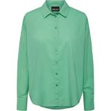 42 - Dame - Grøn Skjorter Pieces Langærmet Skjorte