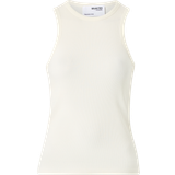 Selected Slim Overdele Selected Anna Ribbed Tank Top - Snow White