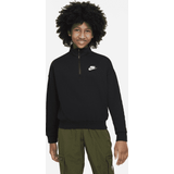 Nike club hoodie Nike Sportswear Club Fleece-overdel med 1/2 lynlås til større børn (piger) sort