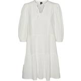 Elastan/Lycra/Spandex - Hvid Kjoler Vero Moda Pretty Dress - White
