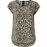 Only Grå Bluser Only Printed Top with Short Sleeves - Grey/Pumice Stone