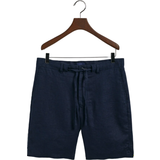 Gant XL Bukser & Shorts Gant Herre Relaxed fit shorts af hør med løbesnor Blå