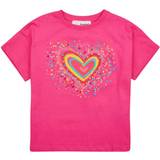Desigual Piger Børnetøj Desigual Heart Kids T-shirt Pink