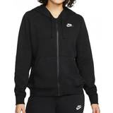 Dame Tøj Nike Sportswear Club Fleece Full-Zip Hoodie - Black/White