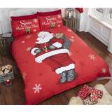MCU Rød Tekstiler MCU Santa Claus Please Stop Here Bedding for Children 135x200cm