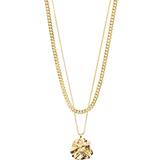 Zink Halskæder Pilgrim Willpower Curb Chain & Coin Necklace - Gold