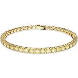 Swarovski Dame Armbånd Swarovski Matrix Tennis Bracelet - Gold/Transparent