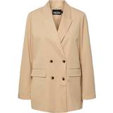 Dame - Hvid Blazere Pieces Thelma Jacket - Beige