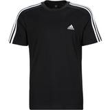 Adidas Overdele adidas Essentials Single Jersey 3-Stripes T-Shirt - Black/White