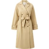Object Bomuld Overtøj Object Double Breasted Trenchcoat - Humus