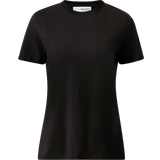 42 - Dame T-shirts & Toppe Selected Klassisk T-shirt Sort