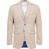 52 - Polyester Overdele Selected Woven Jacket - Sand