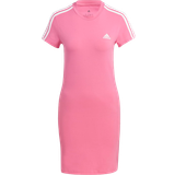 Bomuld - M - Pink Kjoler adidas Essentials 3-Stripes Tee Dress - Pulse Magenta/White