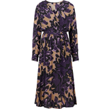 32 - Slids - Viskose Kjoler HUGO BOSS Demaia Belted Wrap-Front Dress - Purple