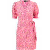 Blomstrede - Pink Kjoler Pieces Tala Wrap Dress - Beetroot Purple