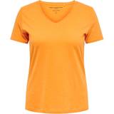 Only Orange Overdele Only Regular Fit V-hals T-shirt
