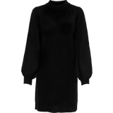 32 - Dame - Elastan/Lycra/Spandex Kjoler JdY Loose Fit High Neck Volume Sleeves Short Dress - Black