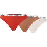 Bomuld - Kobber Tøj Tommy Hilfiger 3-pak Recycled Essentials Thong Nature/Red