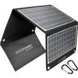 RealPower Solarpanel SP-22E 22 Watt 3 Panel Faltbar (22.50 W) Powerbank, Schwarz