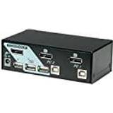 Kvm switch displayport Roline KVM Switch (DisplayPort, USB 2.0) 14013327, Schwarz