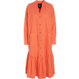 46 - Orange Kjoler Bitte Kai Rand Core Cotton Skjortekjole, Coral