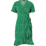 Dame - Grøn - S Kjoler Only Olivia Wrap Short Dress - Green