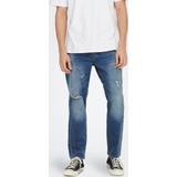 Only & Sons Dame - Firkantet Jeans Only & Sons Onsavi Crop Mid. Blue 4381 Jeans