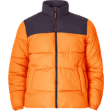 Jack & Jones Orange Overtøj Jack & Jones Men's JJCHILI Puffer Collar Quilted Jacket, Exuberance/Detail:Blocking