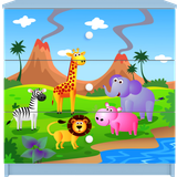 Blå Kommoder Kocot Kids Kocot Kids Byrå - Babydreams Blå Safari