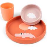 Done By Deer Børneservice Done By Deer Silicone Dinner Set Happy Clouds