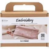 Pink Hobbymaterialer Creativ Company Kreakasse DIY Kit Broderi Clutch støvet rosa 1 pakke