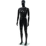 Farver vidaXL Full Body Male Mannequin with Glass Base Glossy Black 185 cm