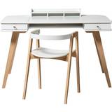 Hvid - MDF Stole Oliver Furniture Wood skrivebord 72,6 armstol Køkkenstol