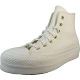 Guld - Lærred Sko Converse Sneakers Chuck Taylor All Star Lift Mono White Hvid