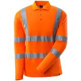 48 - Bomuld - Orange Tøj Mascot Poloshirt, langærmet SAFE CLASSIC