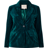 Only Turkis Overdele Only Curvy Velour Blazer